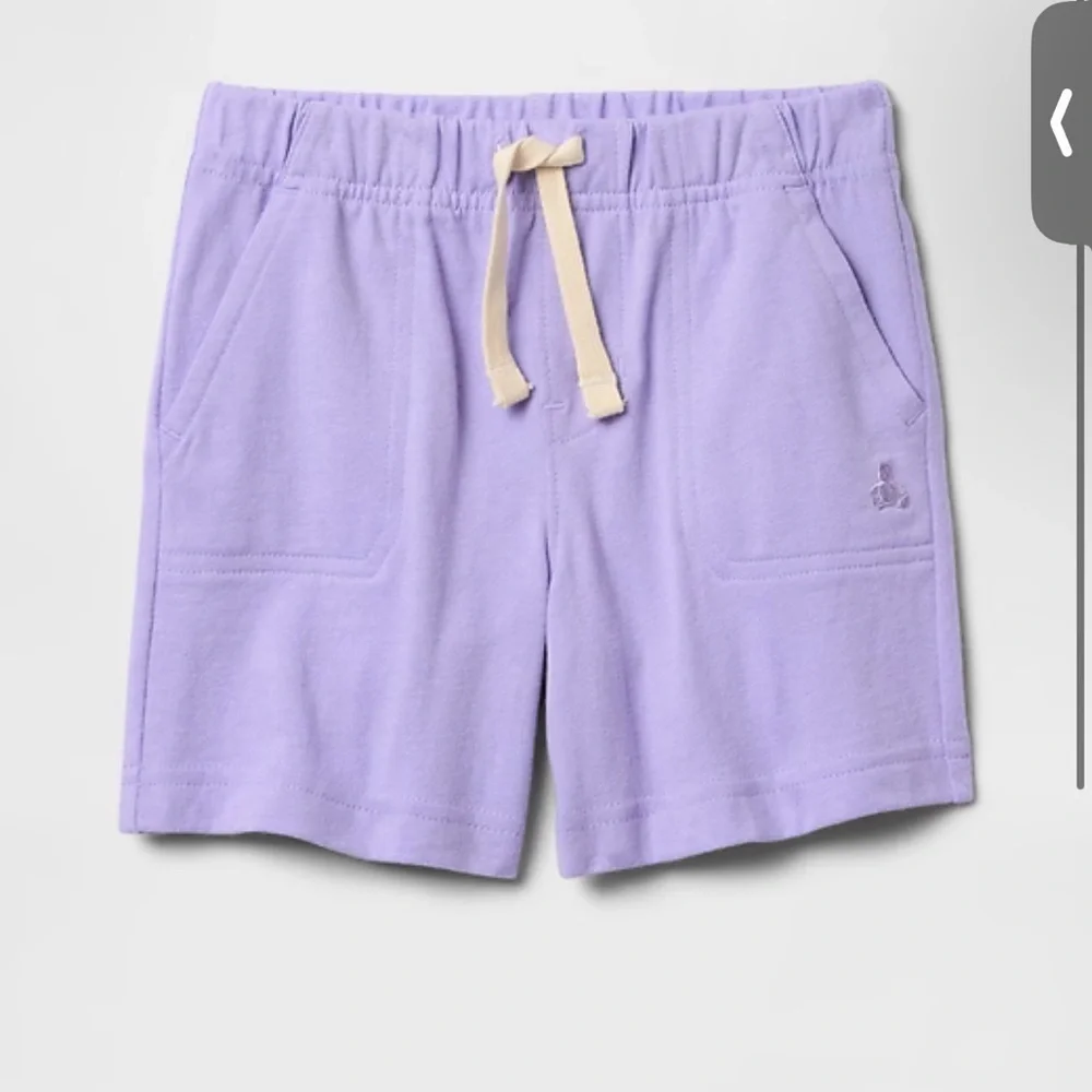 GAP Kids Light Purple Shorts with Beige Drawstring
